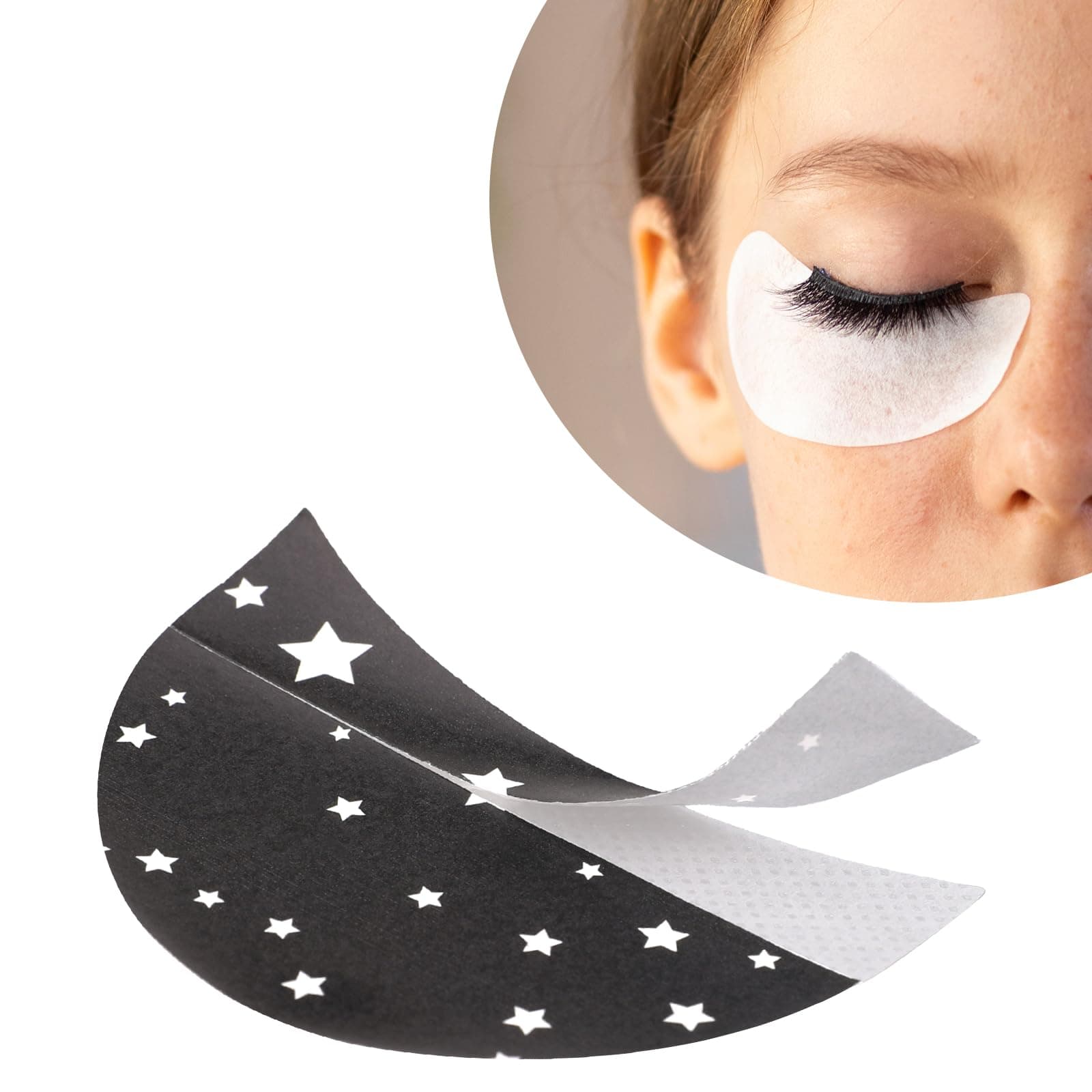 100 Pcs Eye Shadow Makeup Shields Eyeshadow Shields Black Eyeshadow Stencil Under Eye Pads Eye Shadow Patches for Eyeliner, Eyelash Extensions and Lip Makeup