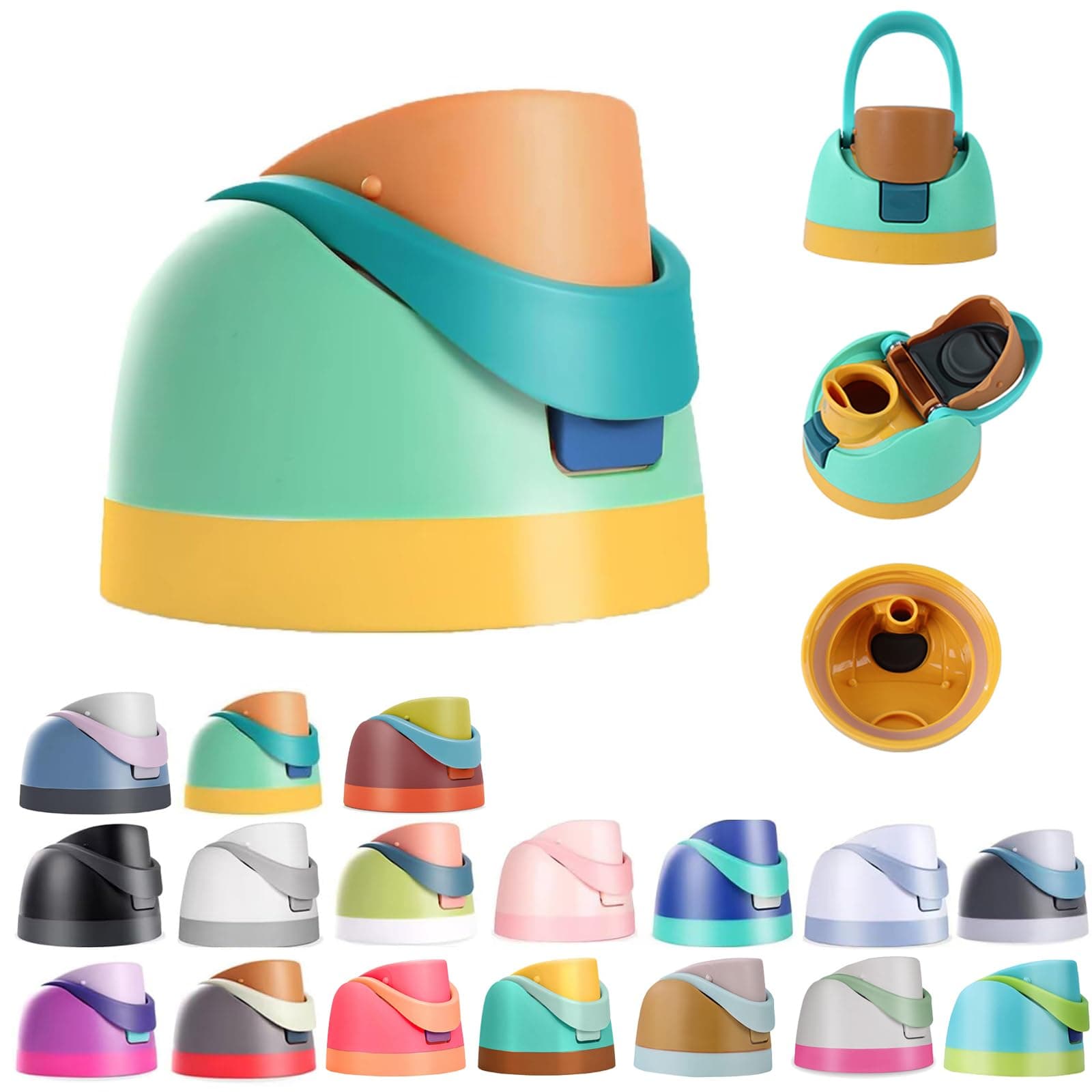 Replacement Lid for Owala Freesip, One Button Water Bottle Top Replacement Cap Compatible with Owala Cup 16oz 24oz 32oz 40oz, Leakproof Lids Accessory,BPA-Free,No Water Leakage