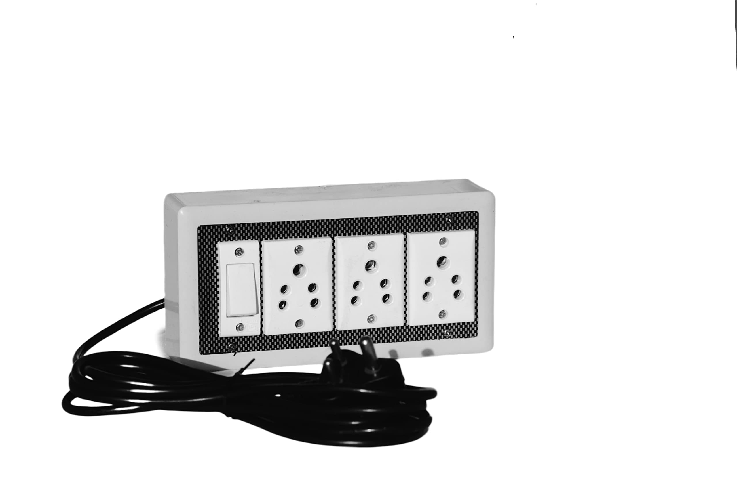 GABAN'E 1 Switch, 3 Socket 6A Extension Board Power Indicator | Multi Outlet Electrical Switch Board | Heavy Duty Cord 3 Yard Long Wire