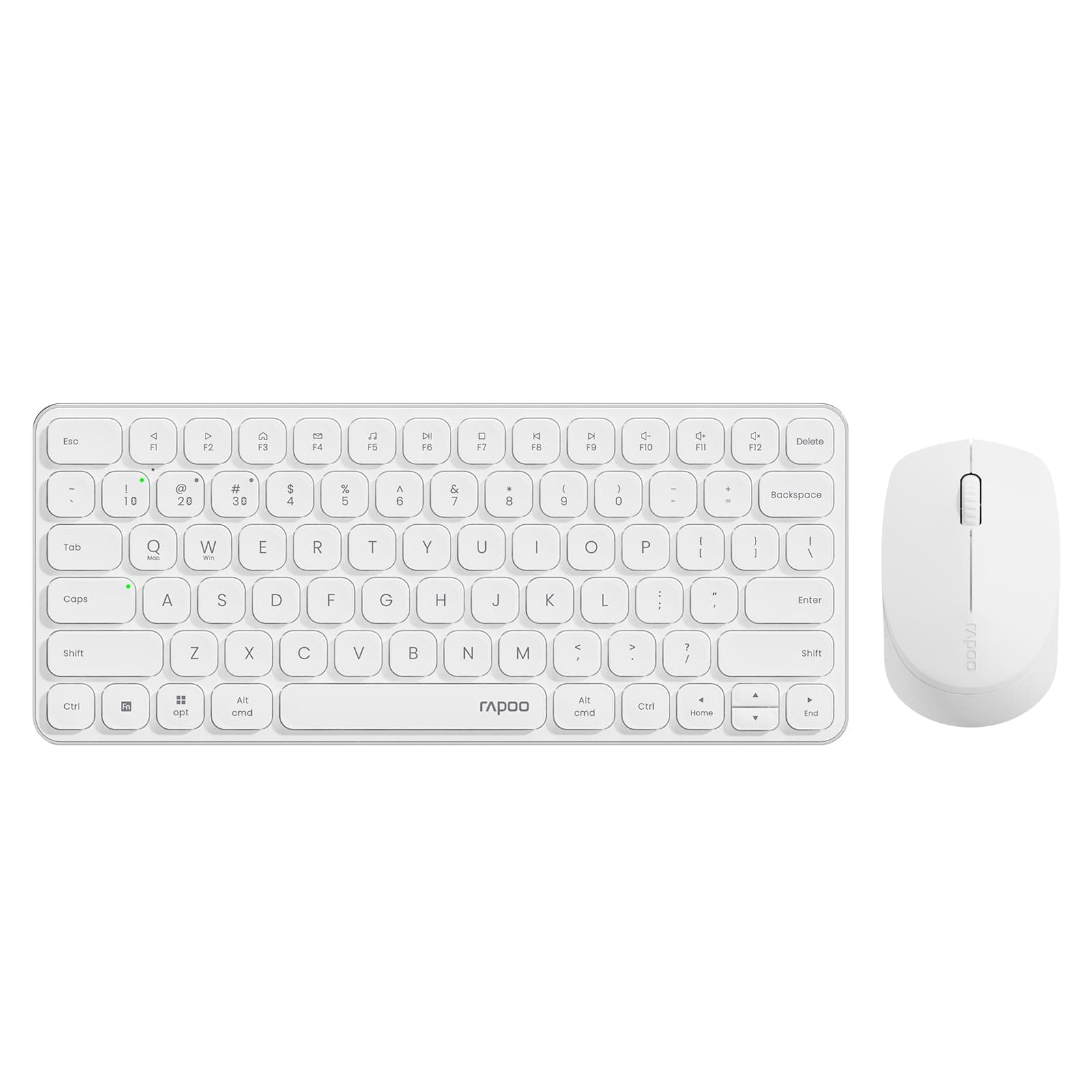Rapoo 9010M Multi-Device Keyboard and Mouse Combo, 2.4GHz/Bluetooth 5.0/4.0 Wireless Keyboard & Mouse Set for Windows/Mac/Linux/Chrome, Support 4 Devices, Low-Profile Silent Click, Battery Powered