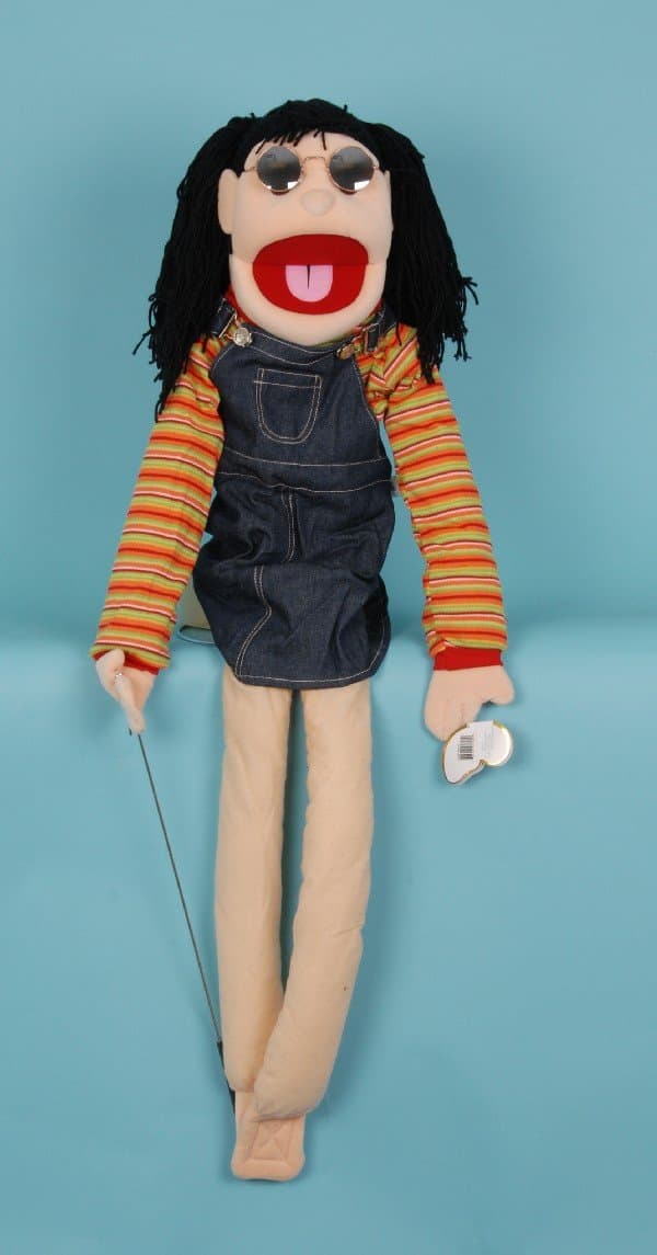 Hispanic Girl Puppet with Pullover - Wrap-Around People Puppets