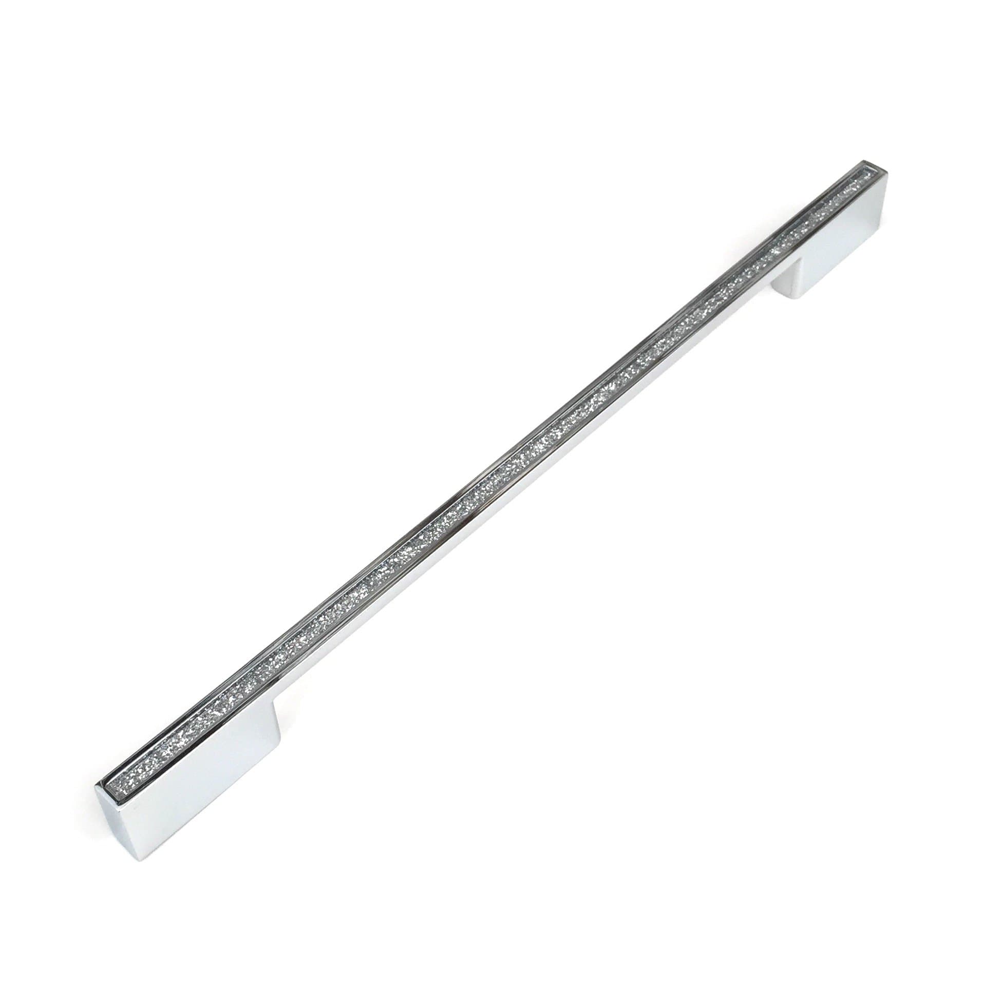 Glitter Handle (320mm Hole Centres) Chrome Sparkle Kitchen & Bedroom Cabinet Door Handle
