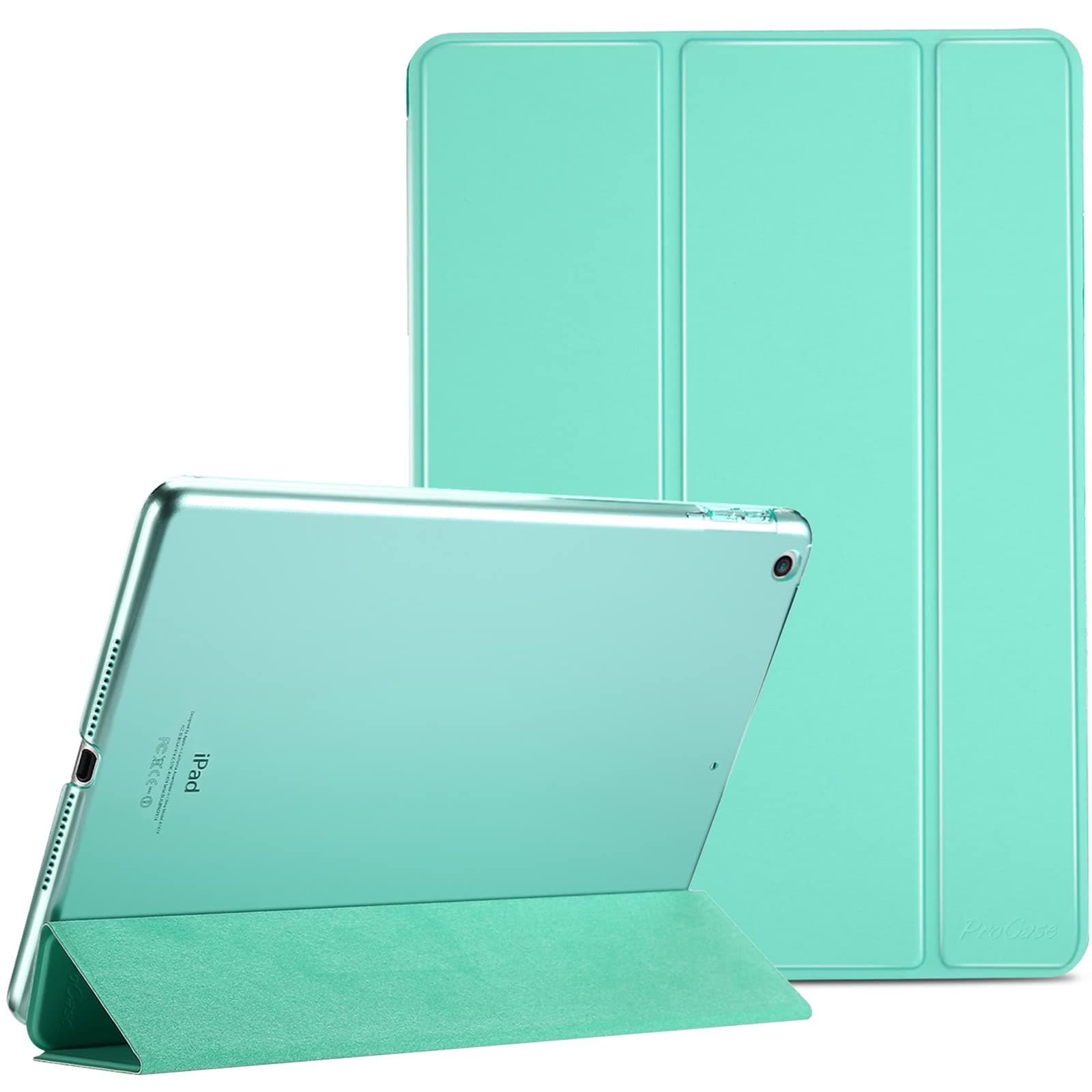 ProCase Smart Case for iPad 9.7 Inch iPad 6th/5th Generation 2018 2017(Model: A1893 A1954 A1822 A1823), Ultra Slim Lightweight Stand Cover with Translucent Frosted Back -Mint