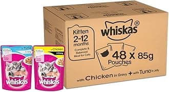 Kitten (2-12 Months) Wet Cat Food, Tuna in Jelly Flavour, 6 x 85 g Pouches