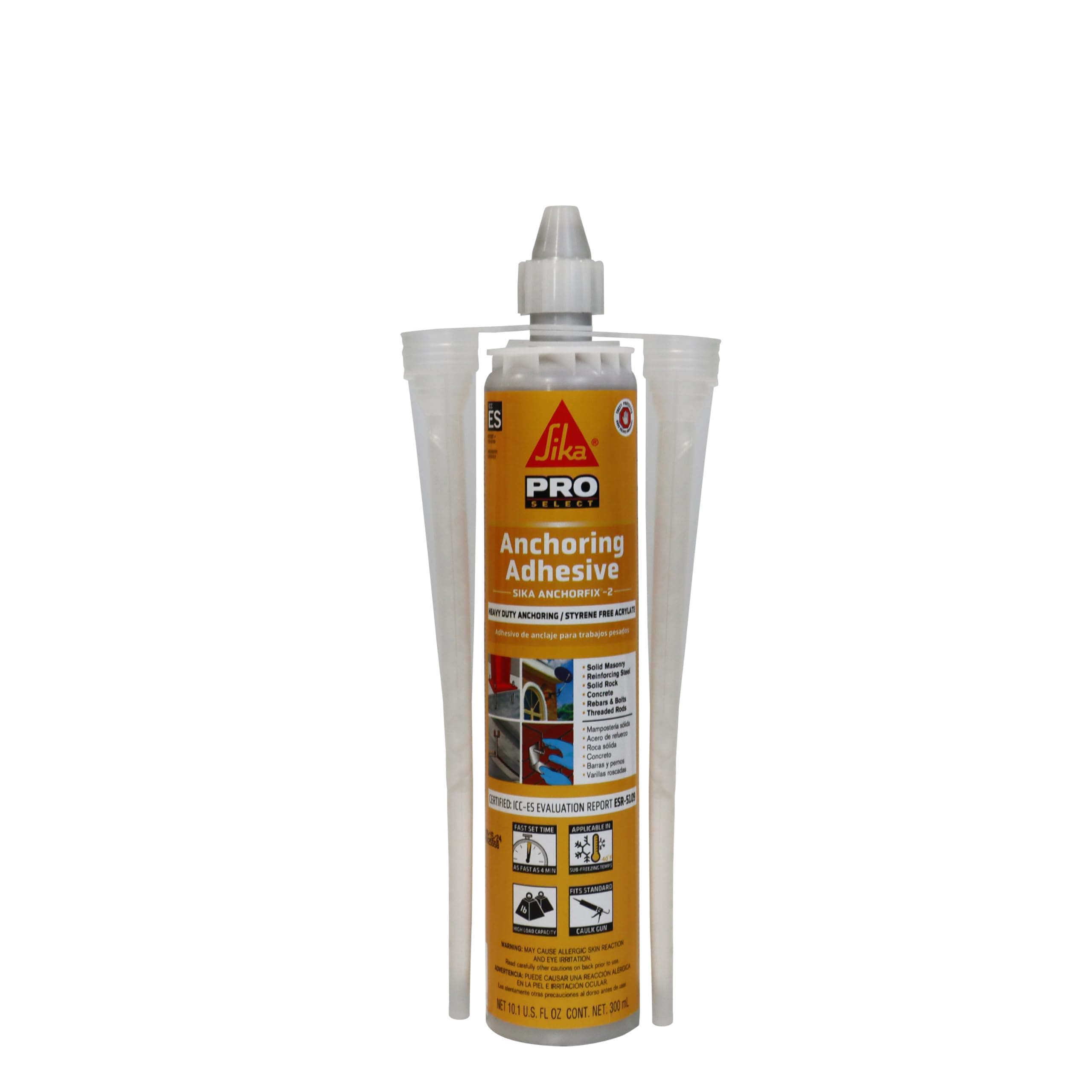 AnchorFix-2 Super Strength Anchoring Adhesive - Two-Component System for Threaded Rods in Concrete, 10.1 fl. oz - Fast Curing, Solvent-Free, High Load Capacity