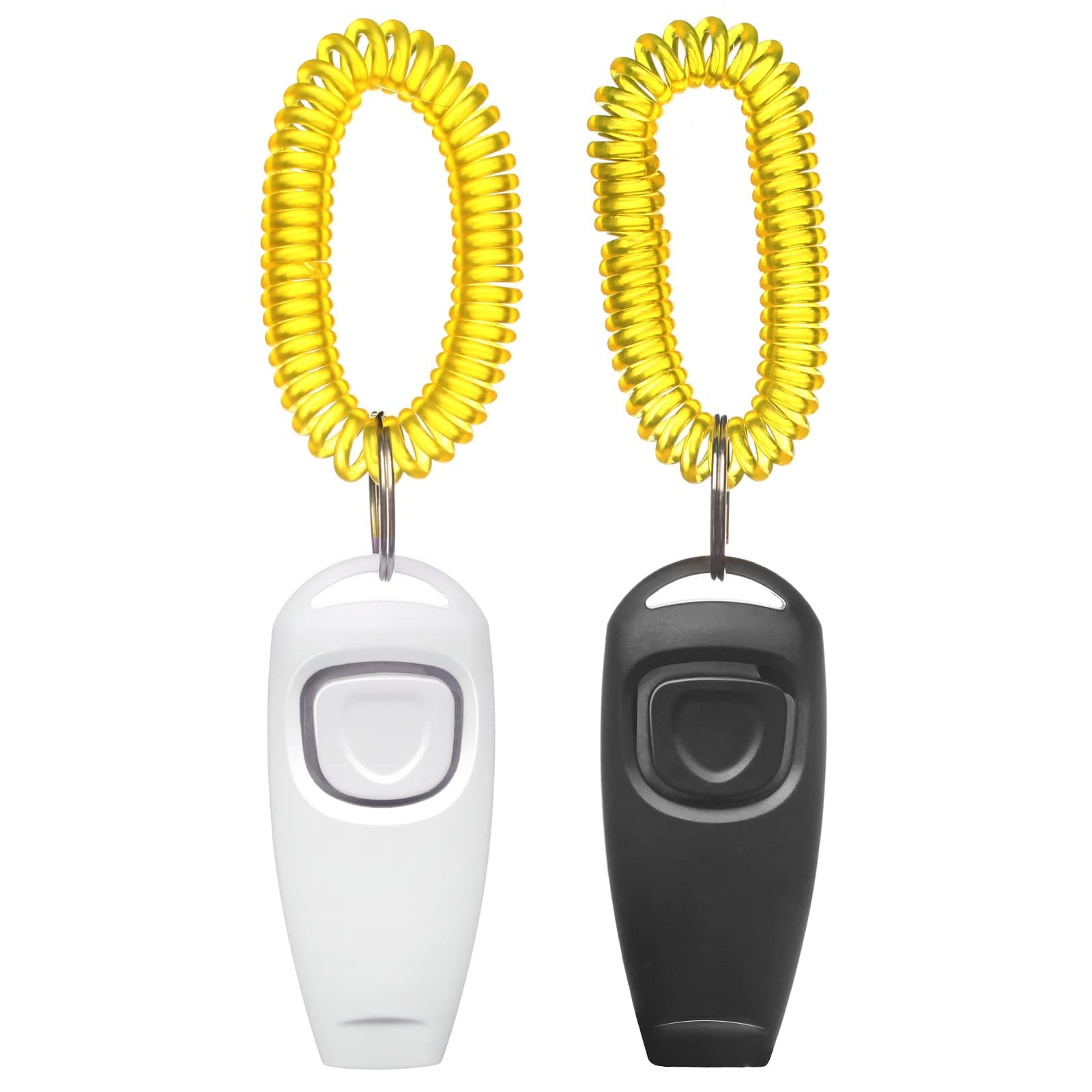 2 Pack Dog Clickers with Wrist Strap, Dog Training Whistle 2 in 1,Light Weight Easy to Use Design for Cats Puppy Birds Horses Pet Behavioral Training