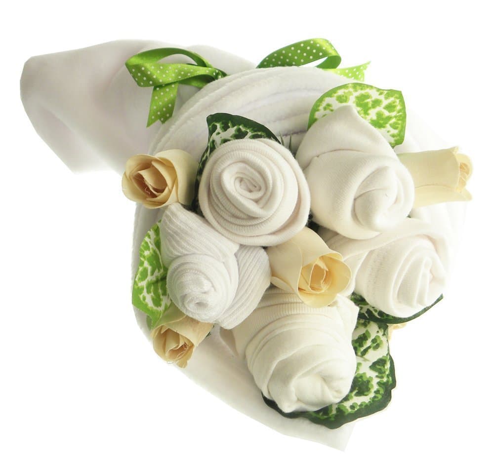 Traditional Baby White Clothes Bouquet