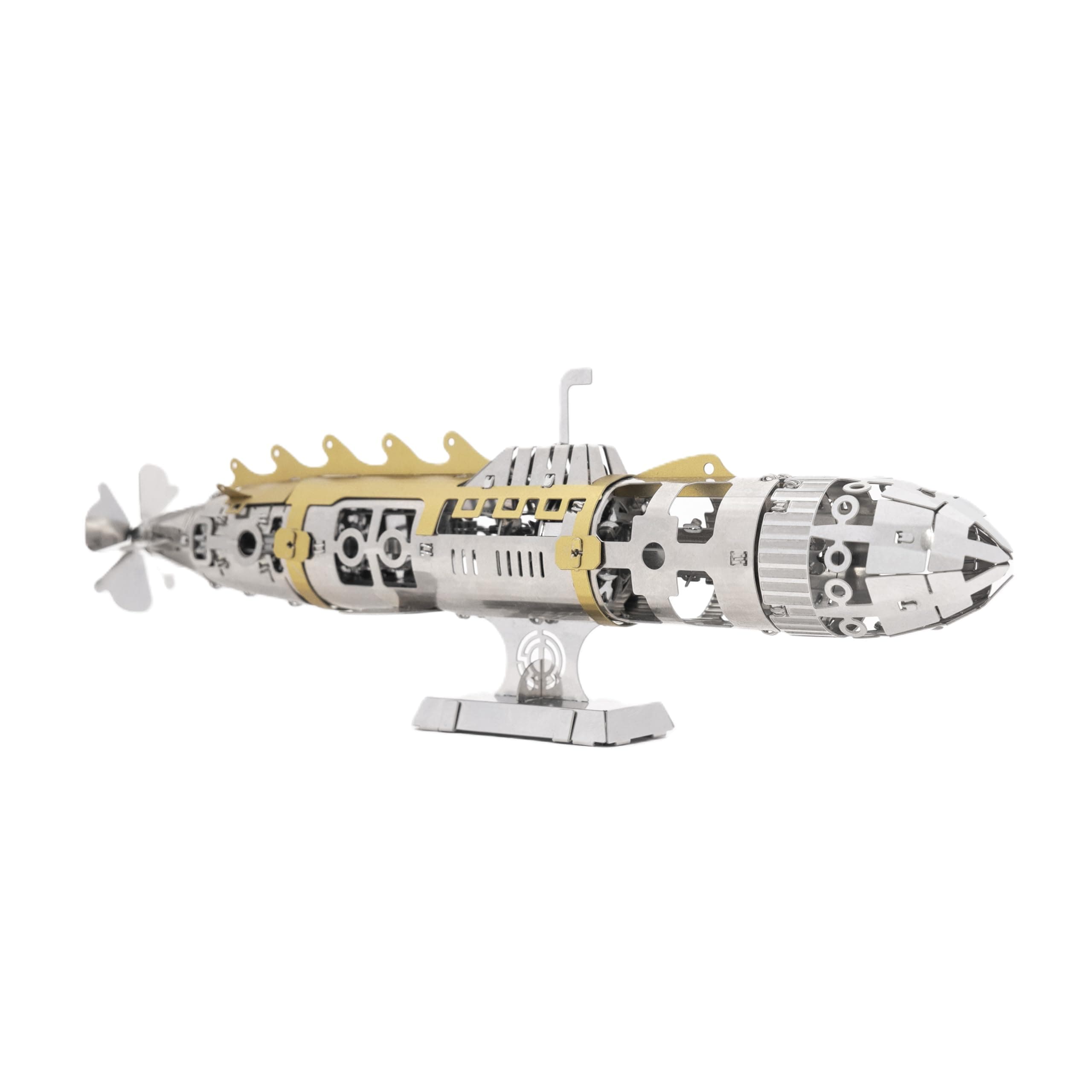 Model Submarine Kit with Toolkit - DIY Scale Model - 3D Model kit Elusive Nautilus - Moving Wind-Up U-Boat Model | Steampunk Puzzle Constructor for Kids, Teenagers and Adults