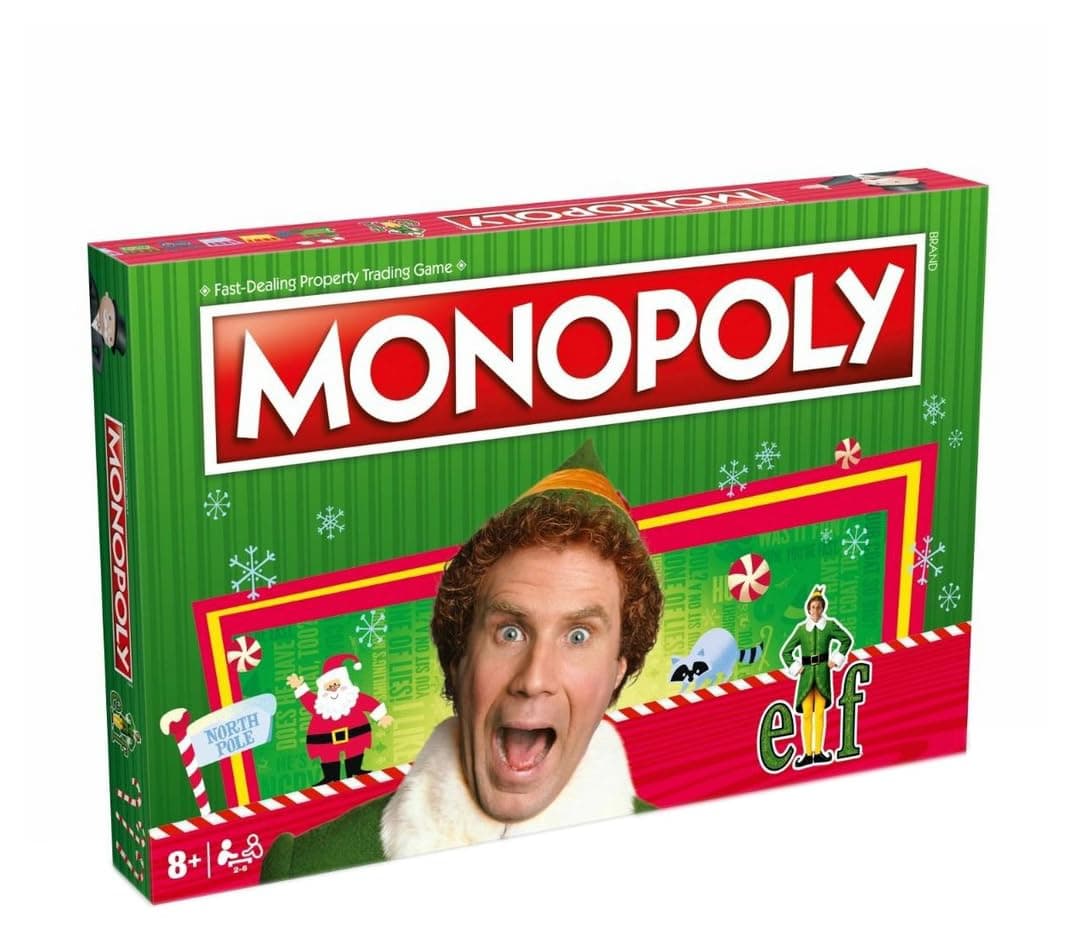 Winning Moves Elf Monopoly Board Game, 2-6 Players, Ages 8 Plus
