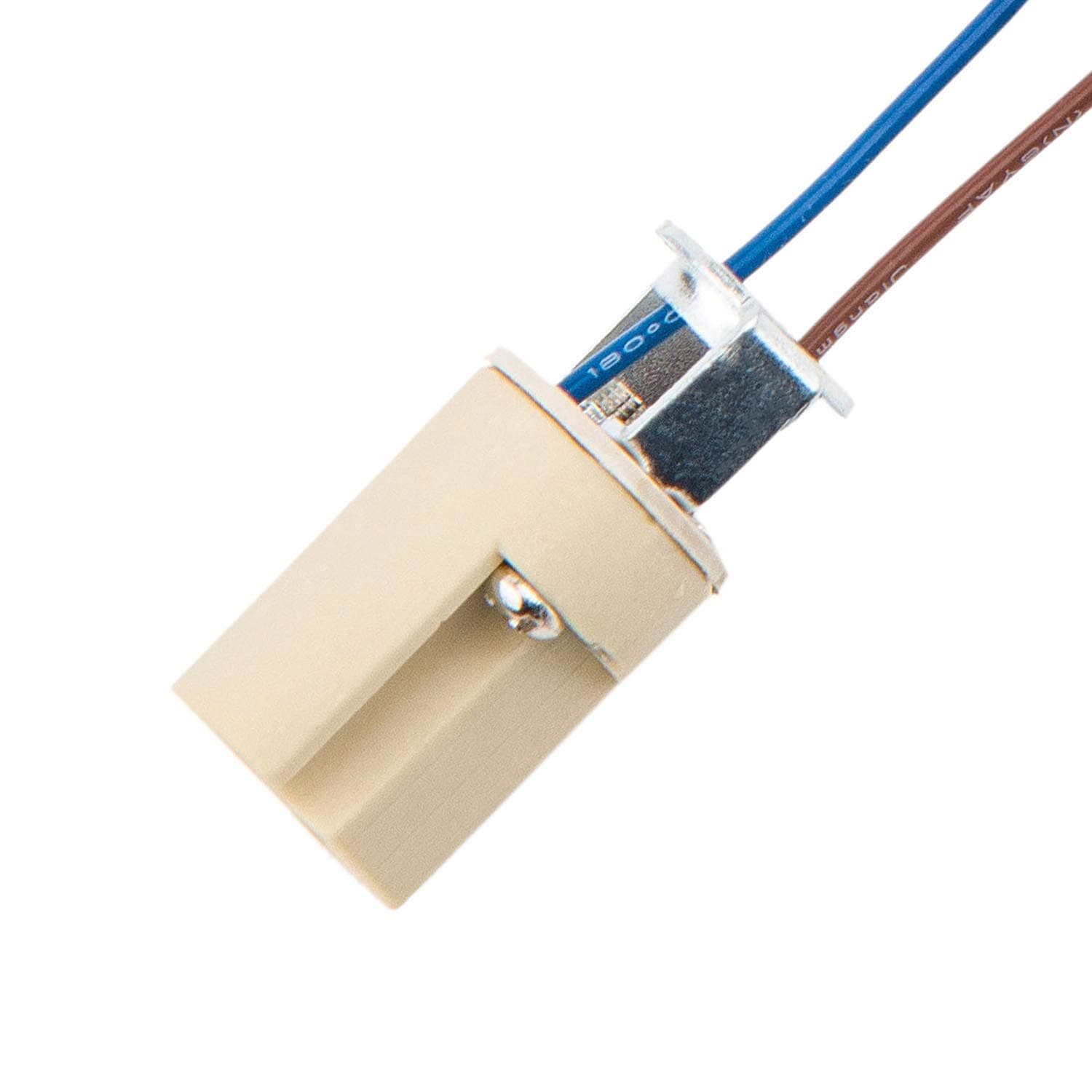 ODETOJOY G9 Base Bulb Socket Ceramic Lamp Holder Halogen Beads with Wire Stand LED Aging Test Lamp Bracket (1pc)