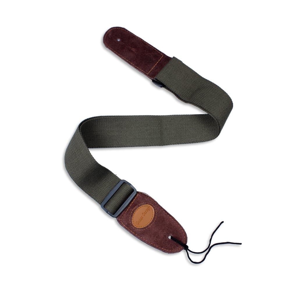 EFORCAR Wide Adjustable Guitar Strap With Leather -Green