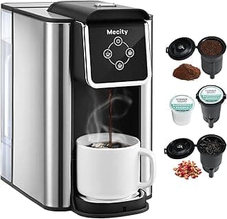 Coffee Maker 3 in 1 Single Serve Coffee Machine, Compatible with K cup Capsules, Instant Coffee Pot, Tea maker, 6,8,10 Oz Cup, Removable 50 Oz Water Reservoir, 120V 1150W