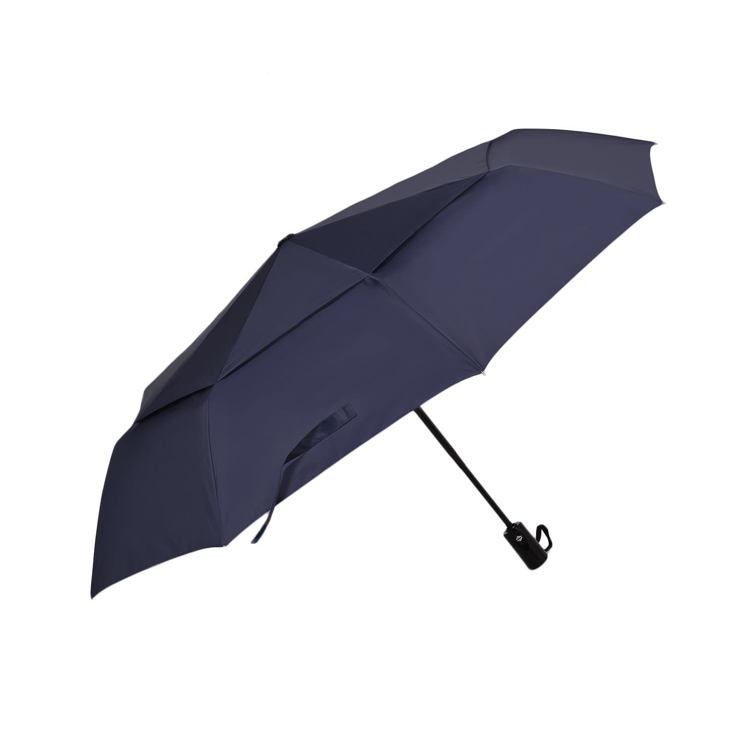 DreamTECH 8-Ribs Automatic Open/Close Folding Umbrella Dark Blue with 42" (97 cm) and 210T Fabric Canopy offers Wind-Proof, Double Layer Storm Protection and Innovative Easy-Fold Mechanism