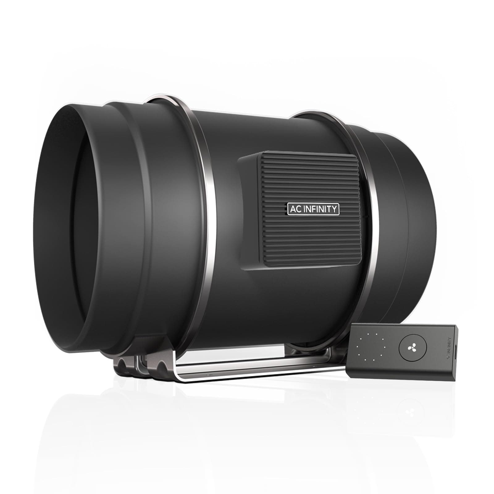 AC Infinity CLOUDLINE S8 PRO, Quiet 8” Inline Duct Fan with 10-Speed Controller, EC-Motor Ventilation Exhaust Fan for Heating Cooling Booster, Grow Tents, Hydroponics