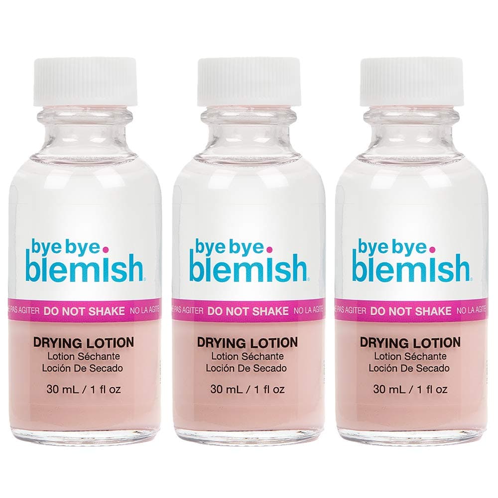 Bye Bye Blemish Acne Drying Lotion, Reduce Pimples Overnight 1oz, 3-Pack