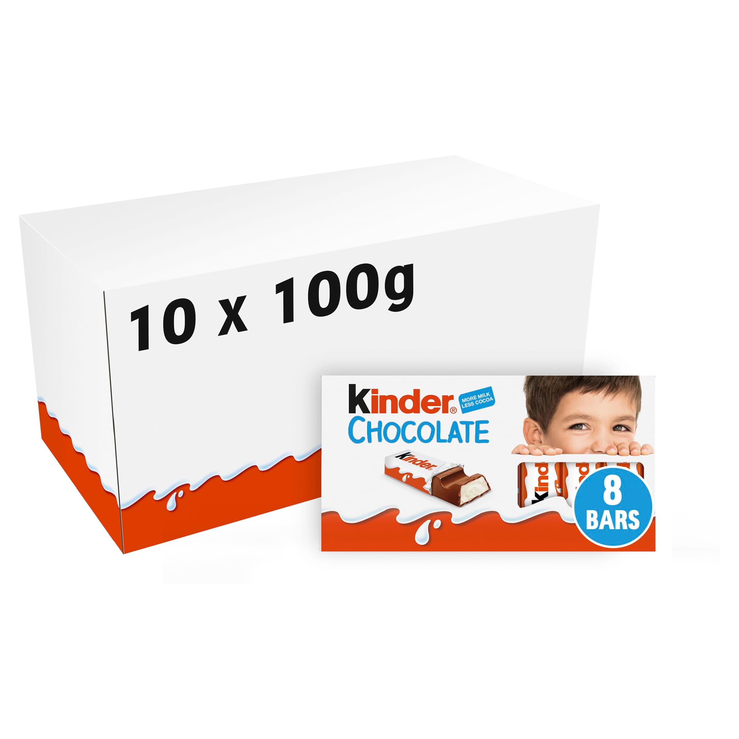 Kinder Chocolate Small Bars, , Pack of 10 x 100g
