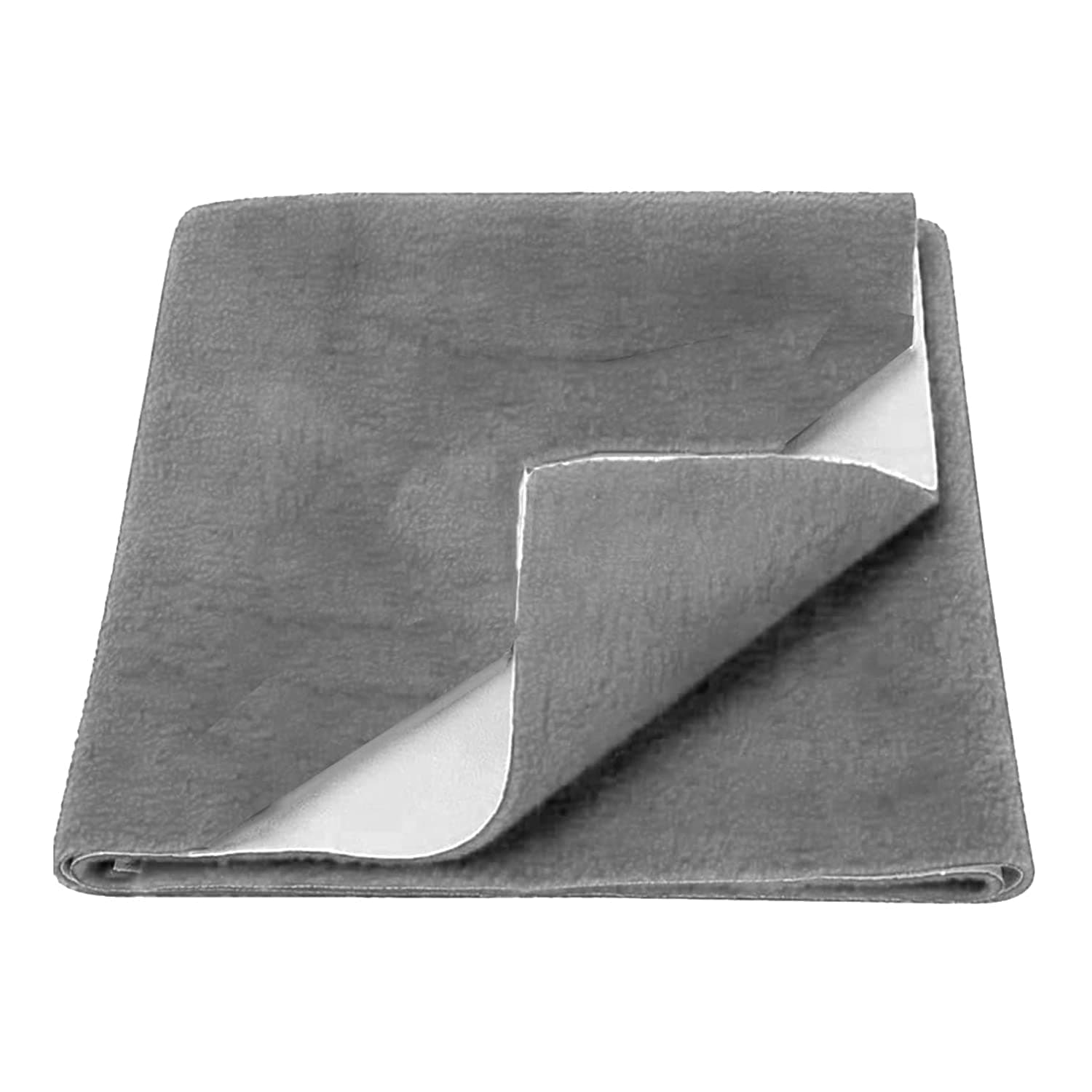 Quick Dry Baby Bed Protector Waterproof Sheet (Medium -100cm X 70cm)_Grey