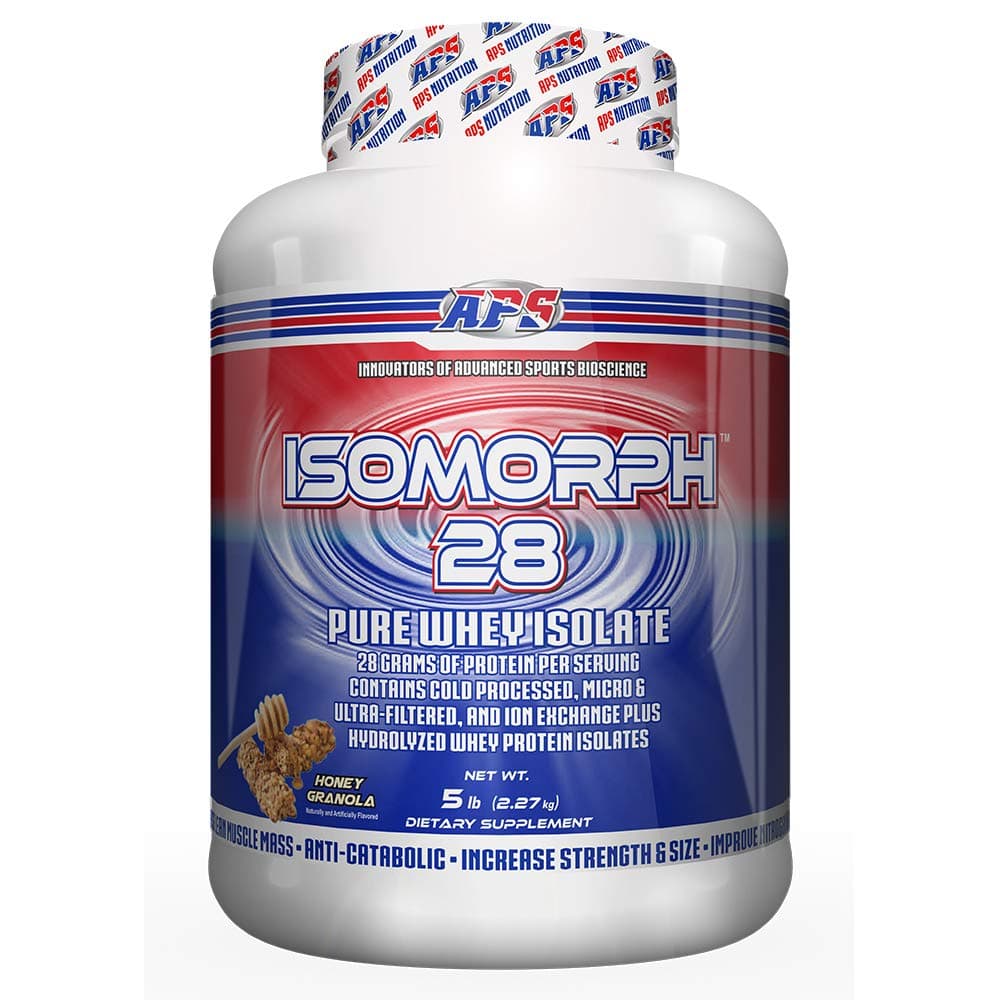 APS Nutrition Isomorph 28 Protein Powder | Pure Whey Isolate | Cold Pressed, Ultra- Filtered, & Ion Exchange Isolates | 28g Protein | 5 Pound (Honey Granola)