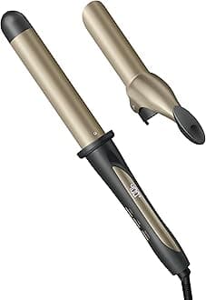 INFINITIPRO BY CONAIR Tourmaline Ceramic 1¼-Inch Curling Wand, Detachable Clip Turns Wand into Curling Iron, Produces Flawless Waves and Curls, for Use on Medium and Long Hair, Dark Gray