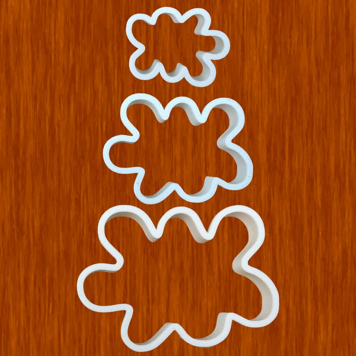 Paint Splatter Cookie Cutter Trio - 3-Pack Set in Bold Sizes (2.5", 3.5", 4.5")