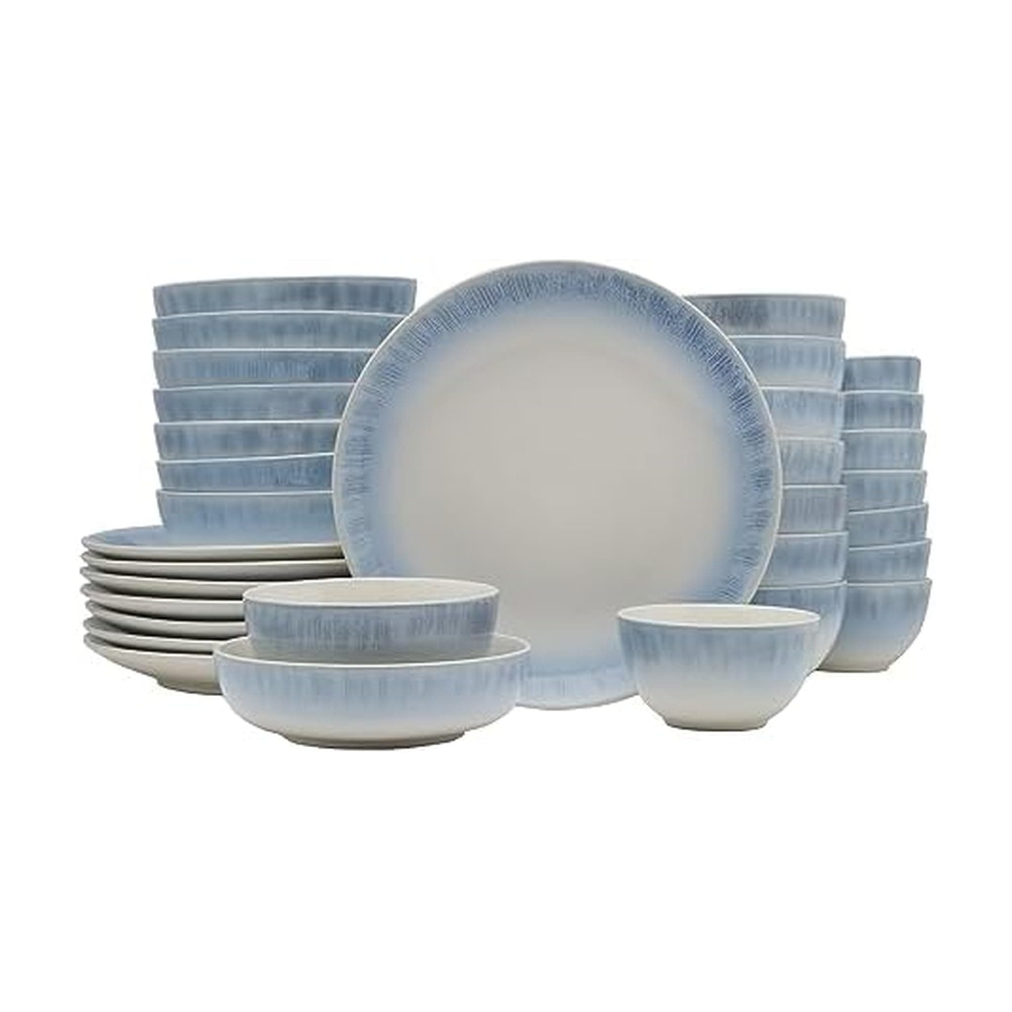 Mikasa Logan Blue 32 Piece Dinnerware Set, Service for 8