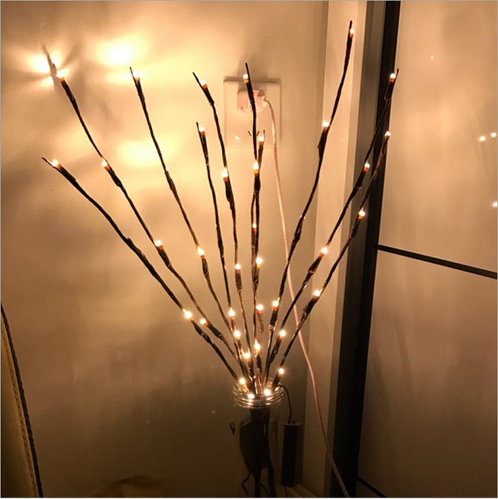 Branch Lights - Led Branches Battery Powered Decorative Lights Willow Twig Lighted Branch for Home Decoration Warm White - 30 Inches 20 LED Lights (Branches Light)