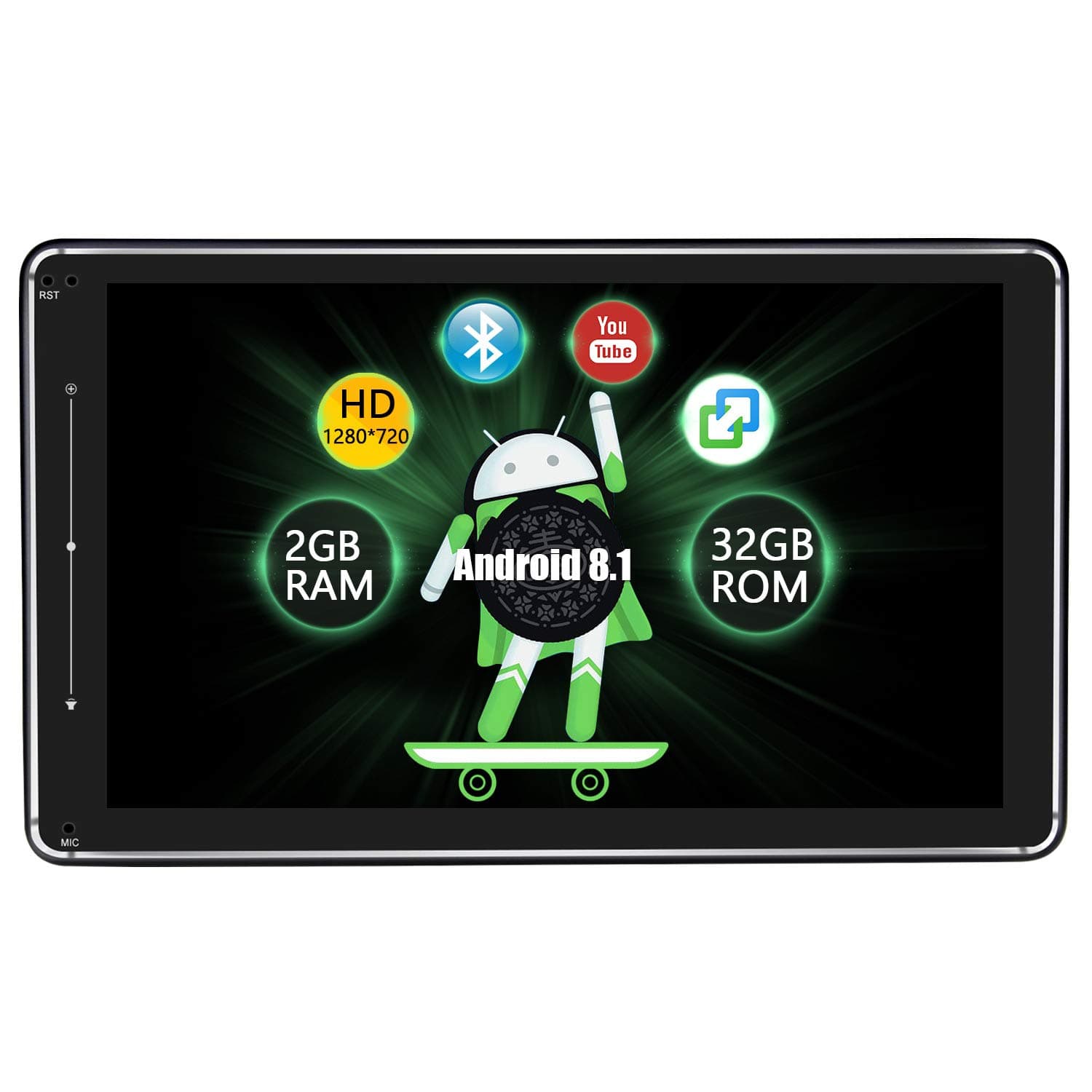 Joying 8 inch Double din Car Stereo Android 8.1 2GB+32GB with DSP/Easyconnect/1280×720 Resolution/Fast Boot/SPDIF