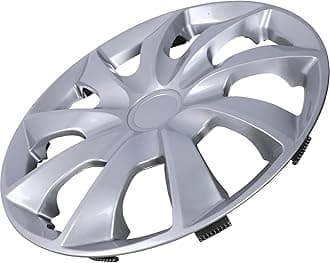 AUTOFREE 16" Premium Universal Wheel Rim Covers – Set of 4 Silver Lacquer Hubcaps,ABS&PC Material Hub Protection Accessory,Snap-on Replacement Caps for Car,Pickup Truck,SUV - 16 Inch Silver Lacquer