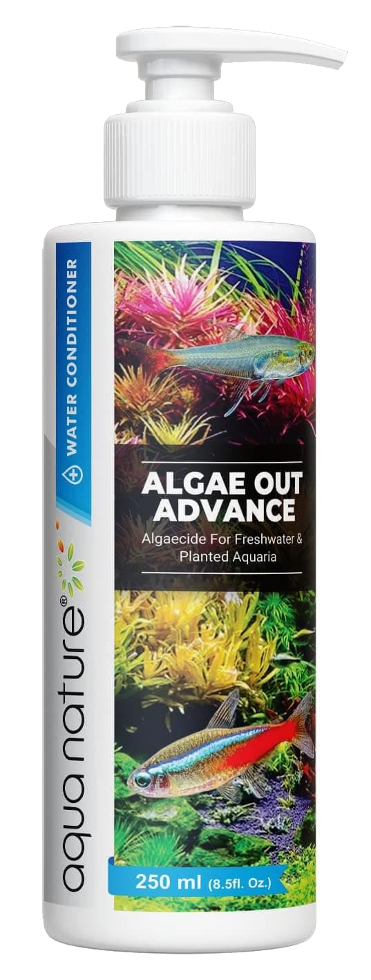 AquaNature Algae Out Advance Algaecide Stop Algae Growth for Freshwater & Planted Aquarium (250ml)