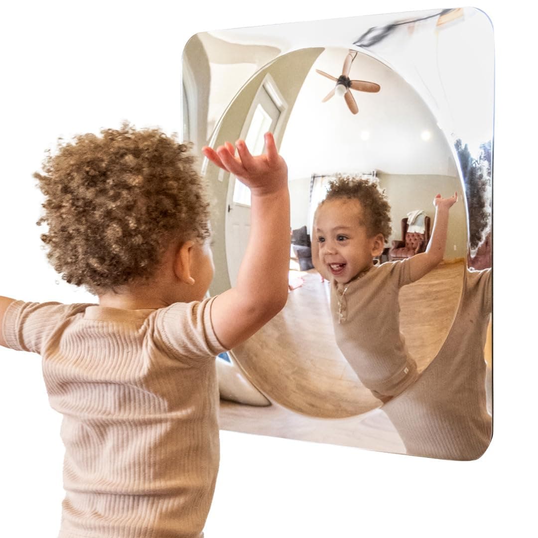 Spark & Wow Sensory Wall Toddler Mirror | Large | 1 Bubble | for Ages 6m+ | Easy-to-Clean Acrylic | Stimulate Cognitive Development
