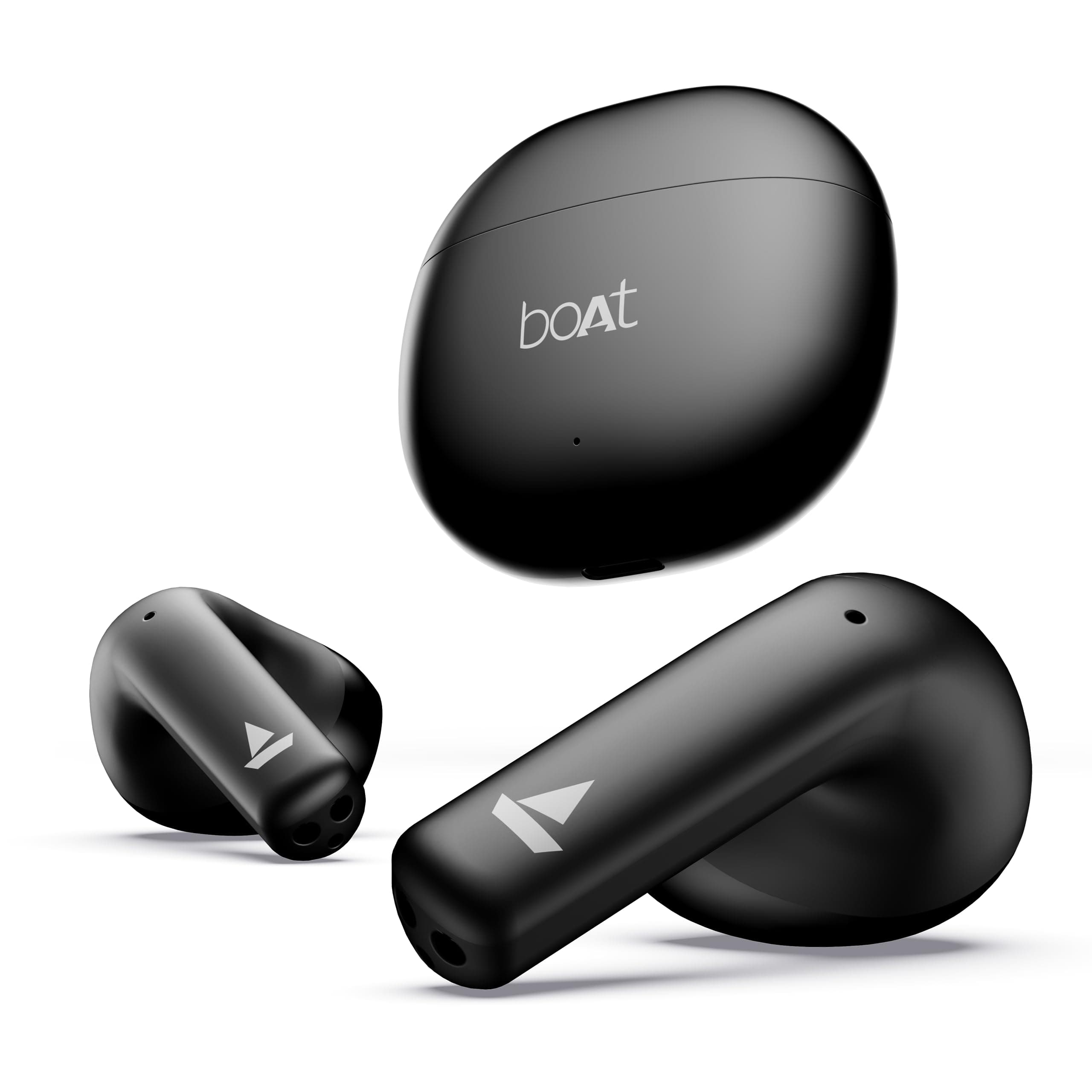 Airdopes Atom 81 Truly Wireless in Ear Ear Buds w/Upto 50H Playtime, Quad Mics ENx Tech, 13MM Drivers,Super Low Latency(50ms), ASAP Charge, BT v5.3(Opal Black)