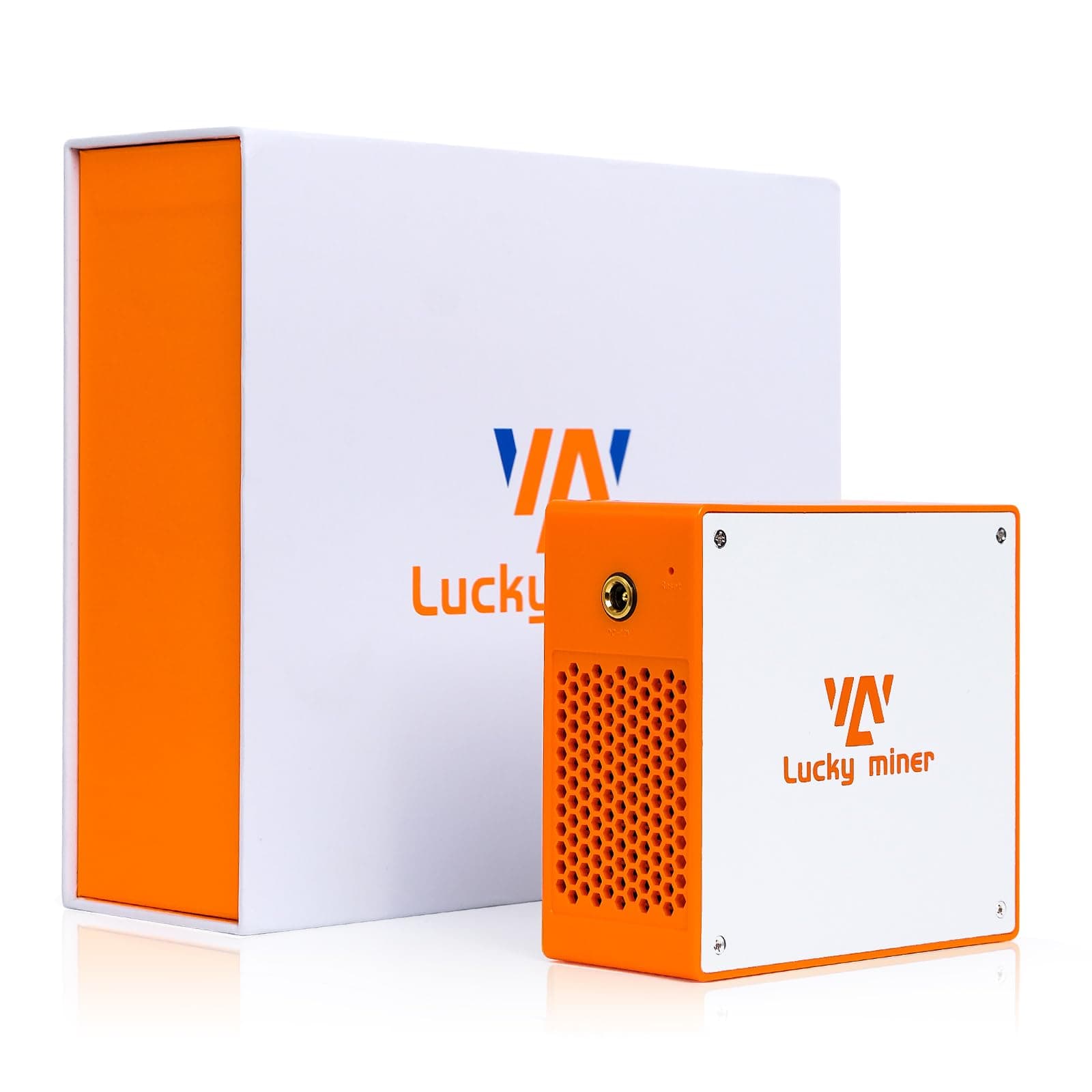 Litecoin, Dogecoin Miner Lucky Miner LG07 Scrypt Algorithm ASIC Miner 11MH/S 2.4GHz WiFi or Hotspot Quiet Include PSU, Crypto Mining Machine for Home Use，Orange