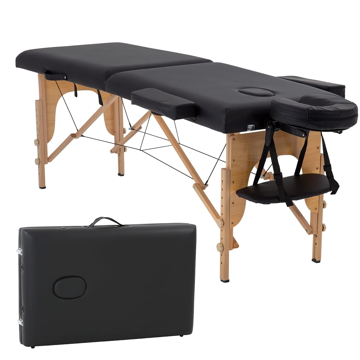 BestMassage Massage Bed Portable Massage Table 24 Inch Wide Lash Bed Height A...