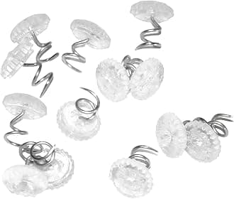 - Attmu 30 Pcs Upholstery Tacks Headliner Pins Clear Heads Twist Pins for Slipcovers and Bedskirts, 0.5 Inches Bed Skirt Pins