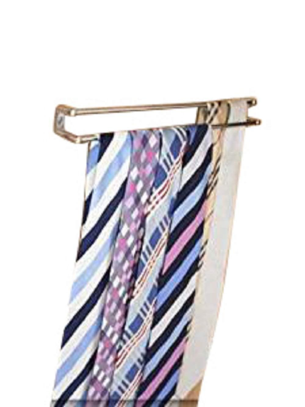 Twin rail tie rack Chrome by Fitmykitchen