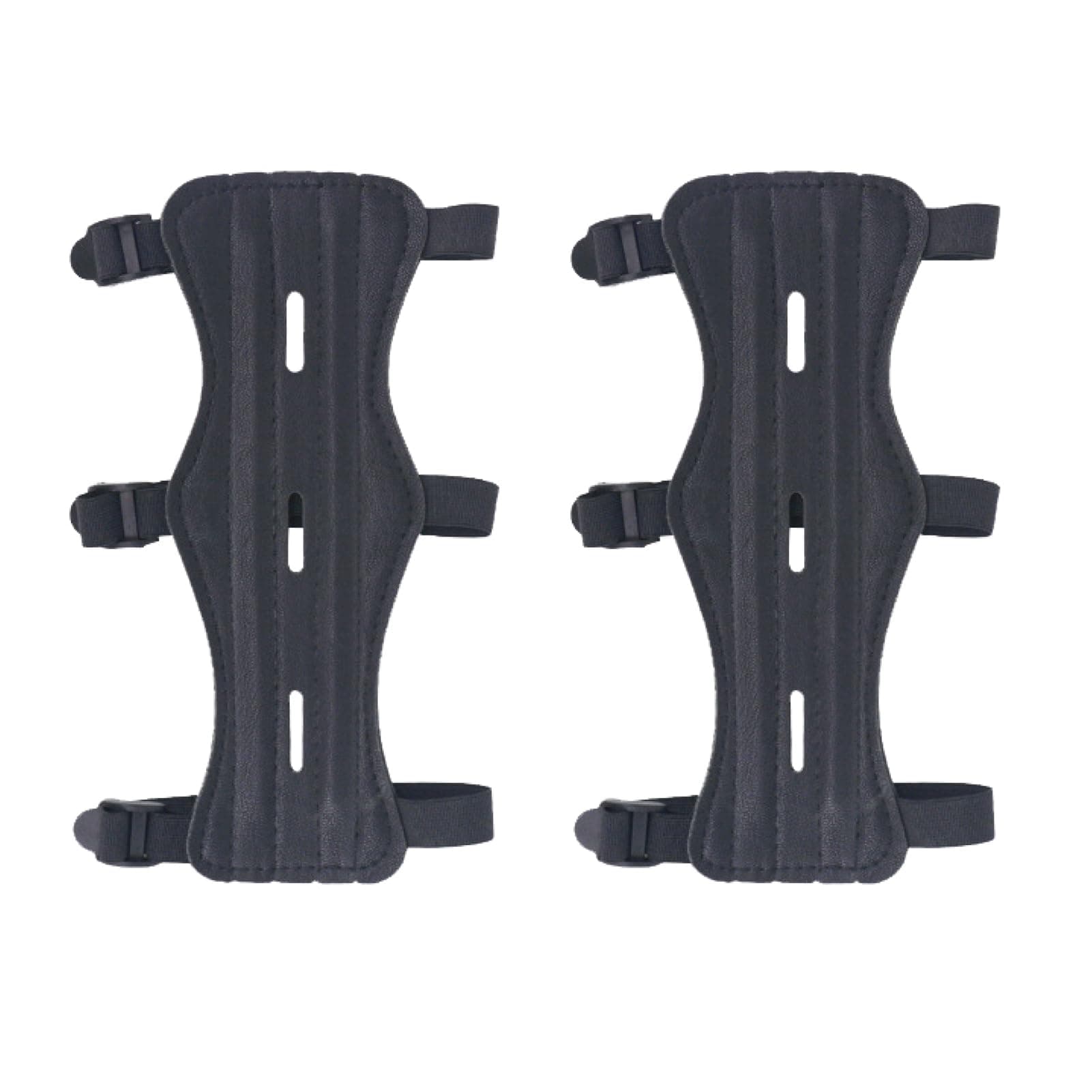 Azarxis Archery Arm Guard Forearm Protector Soft Hand ArmGuard with Adjustable Straps for Protecting Wrist Black for Recurve Bow and Compound Bow for Adult Youth Men Women (2 Pack)