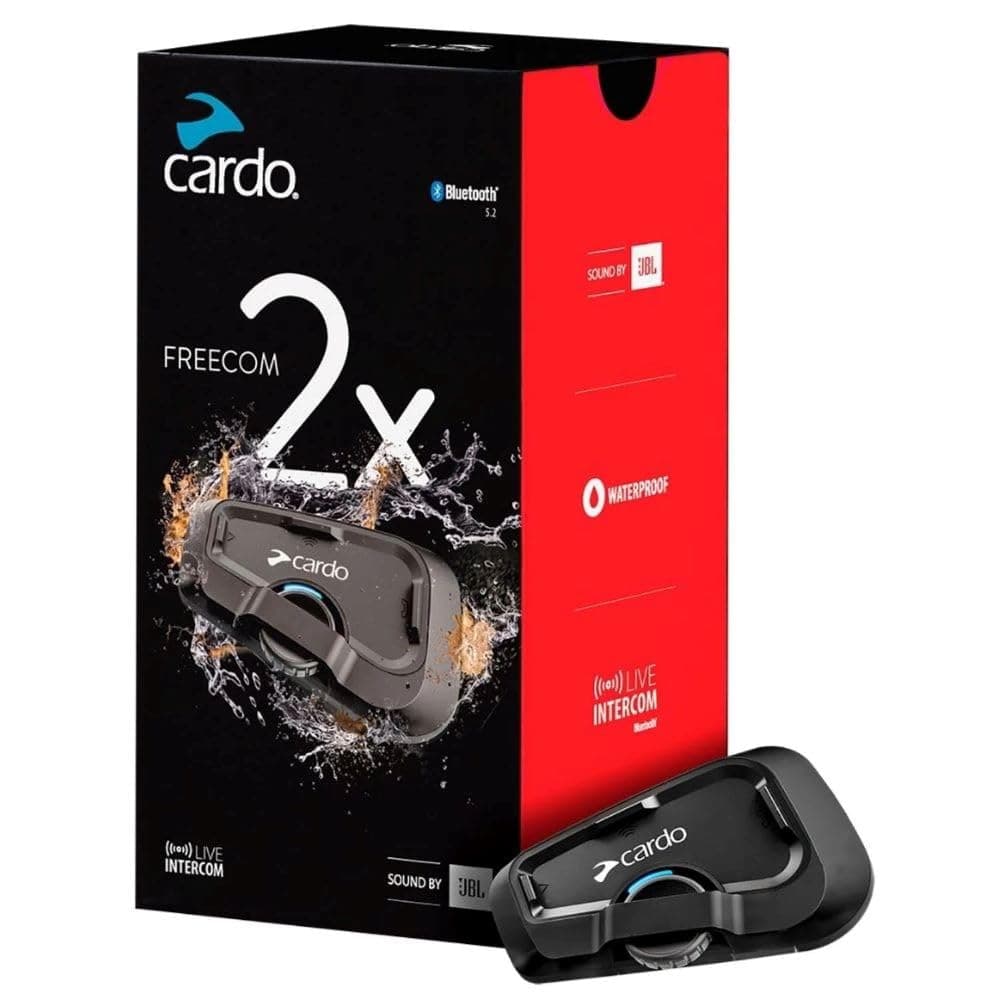 Systems FREECOM 2X Motorcycle 2-Way Bluetooth Communication System Headset - Black, Single Pack