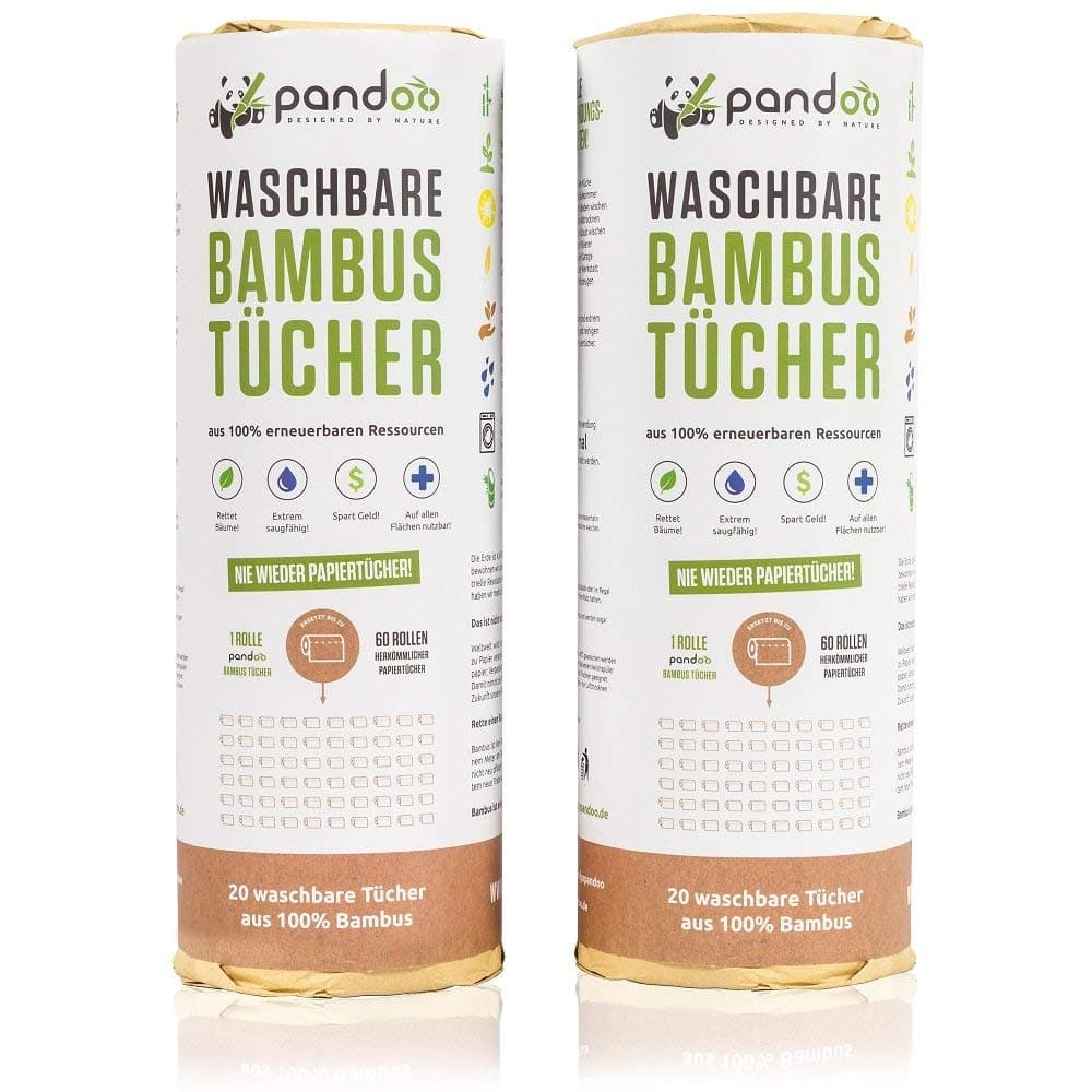 2 Bamboo Kitchen Roll | Washable Kitchen Towels Made Out of Bamboo fibers | Softer & More Absorbent Than Regular Paper Towels | Eco Friendly Cleaning Product | Versatile & Tear-Resistant