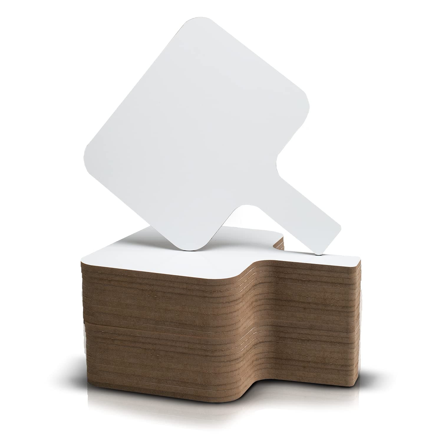 Flipside ProductsRectangular Dry Erase Answer Paddles - Set of 24, White (10040), 0.3"