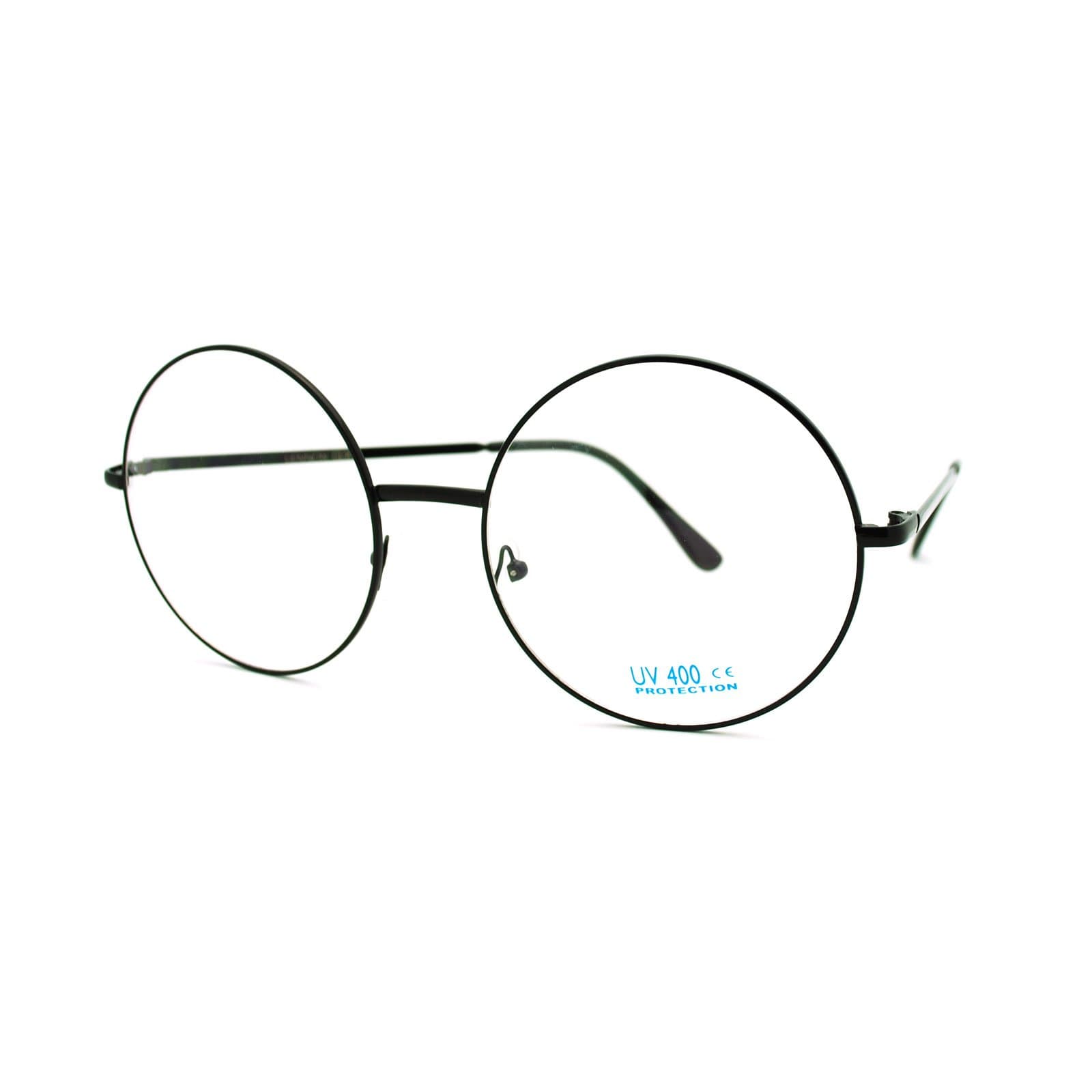 Super Oversized Round Circle Frame Clear Lens Glasses uv400
