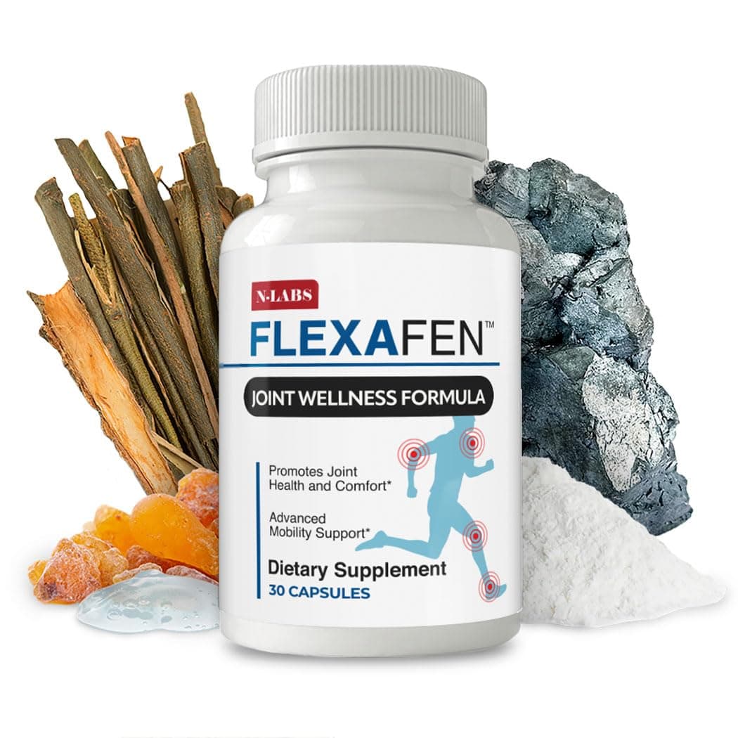 N-Labs Flexafen Joint Support Supplement – Joint Health Support with MSM, Collagen Type 2, Hyaluronic Acid, Boron & White Willow Bark – Supports Joint Comfort, Flexibility & Mobility – 30 Capsules