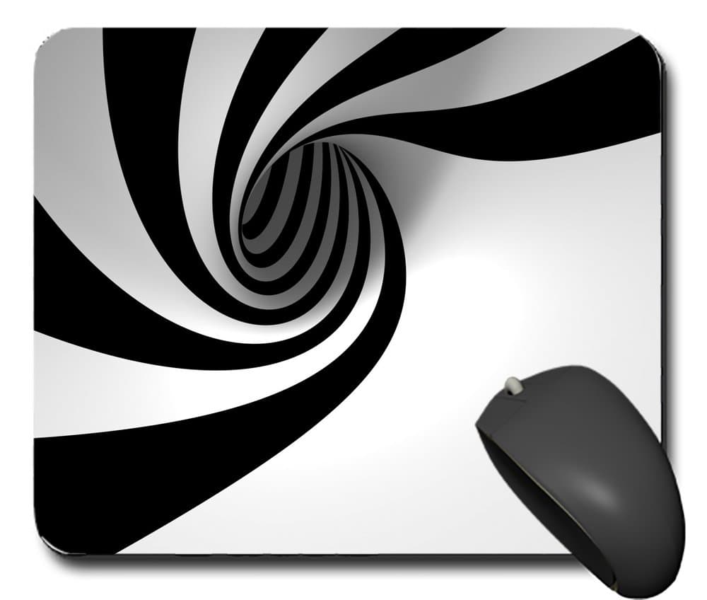 P0906 Mouse Mat, Art, Black and White Mouse Pad, PC Computer Mouse Mat