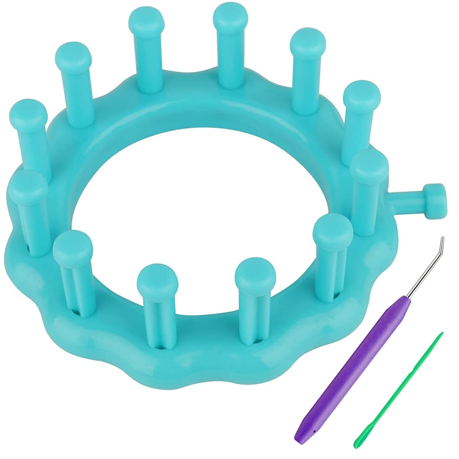 Circular Loom Set, Round Knitting Kit Plastic Needles Big Eye Needle Kits For Beginners Professionals Weaving Diy Craft Premium Sock Looms