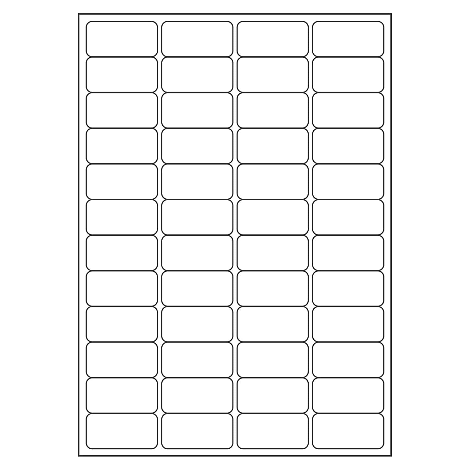 Malani Stores A4 Size White Self Adhesive Label/Sticker for Printer (Inject/Copier/Laser) - 48 Sticker Per Sheet - 50 Sheets Pack (48x24 mm)