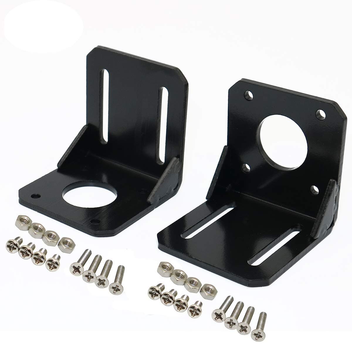 2PCS Nema 17 Stepper Motor Mounting Bracket WITH M3 Screws and M4 Screws.
