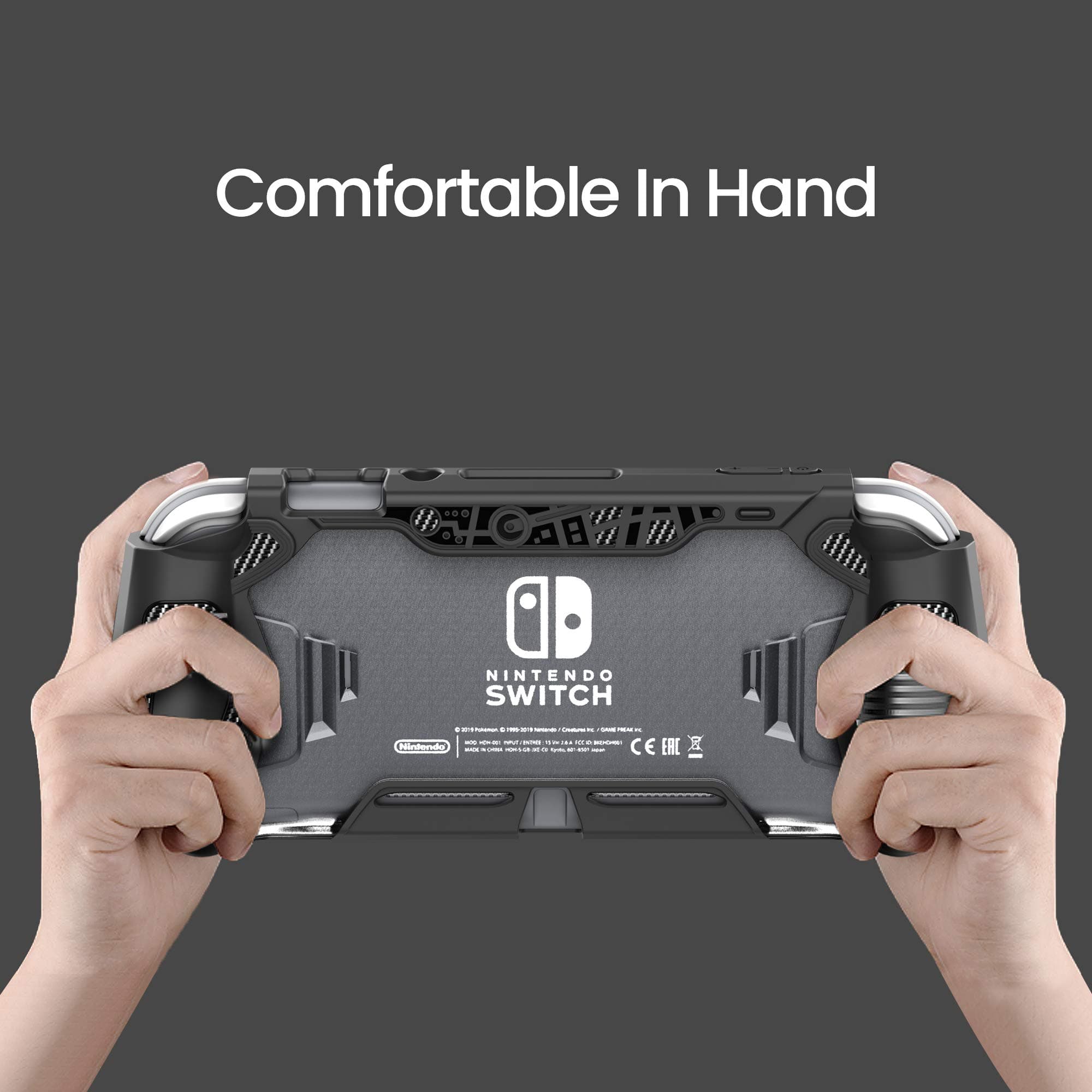 Switch Lite Protective Case for Nintendo Daily Gift (Ergonomic /Sturdy /Full Protection) Gift Idea Family Happy Hours Black