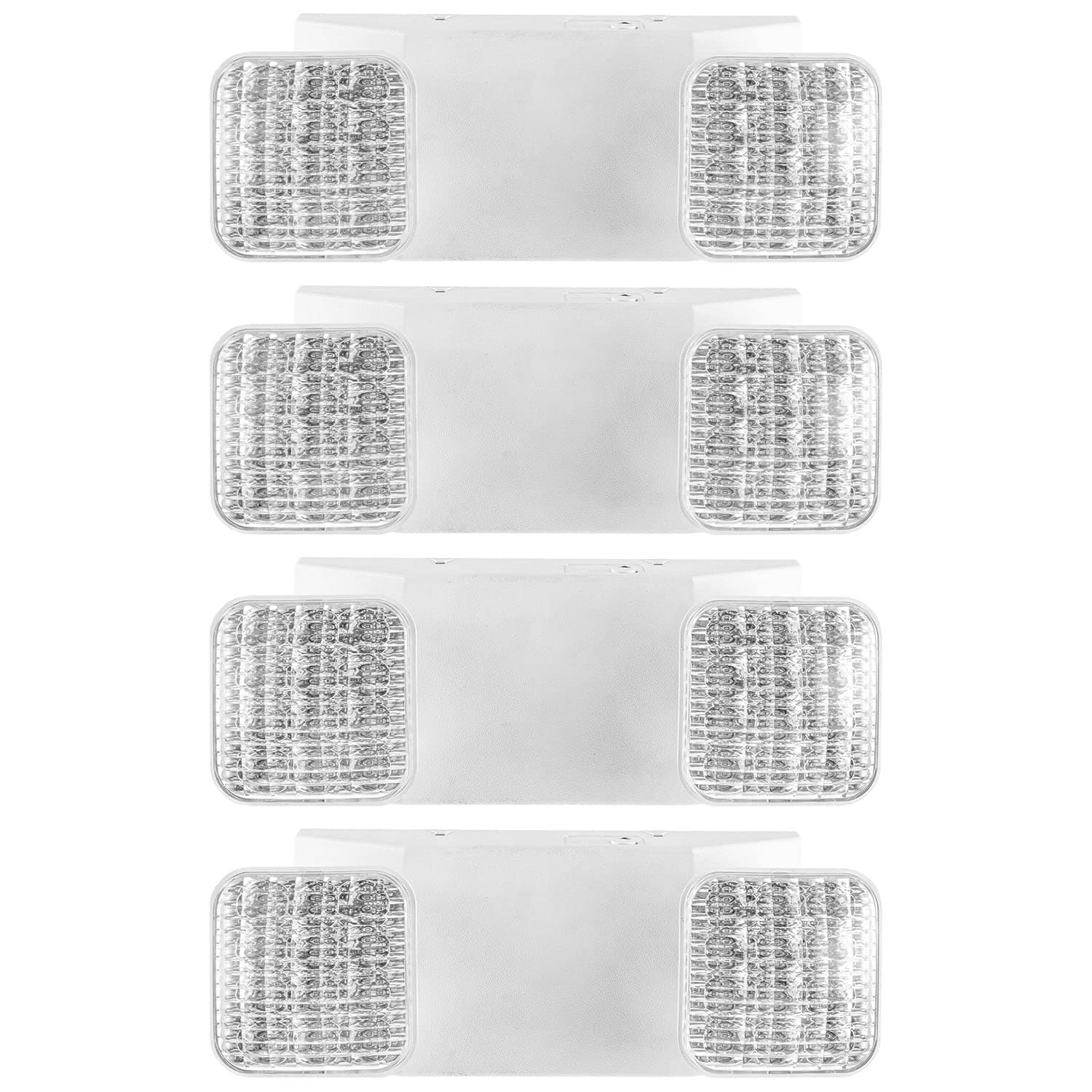 OSTEK 4 Pack LED Emergency Exit Lighting Fixtures with 90 Minutes Long Backup Batteries, US Standard Adjustable Integrated LED Emergency Light,ABS Fire Resistance (4 Pack)