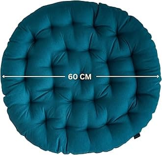 SKANDA FAB Premium Cotton Floor Seating Cushion | Luxurious Comfort & Microfiber Fill 60X60 CM Large Size for Meditation | Pooja | Living Room | Pets | Outdoor Botanical Green Pack of 1