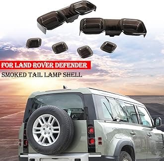 ABS Car Rear Lamp Smoked Tinted Tail Light Cover Compatible with 2020 2021 2022 Land Rover Defender Accessories, Shade Brake Indicator Light Reversing Lamp Protection for LR Defender 110 Accessories