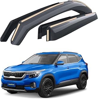 Goodyear Shatterproof in-Channel Window Deflectors for Kia Seltos 2021-2024, Rain Guards, Window Visors for Cars, Vent Deflector, Car Accessories, 4 pcs - GY007951